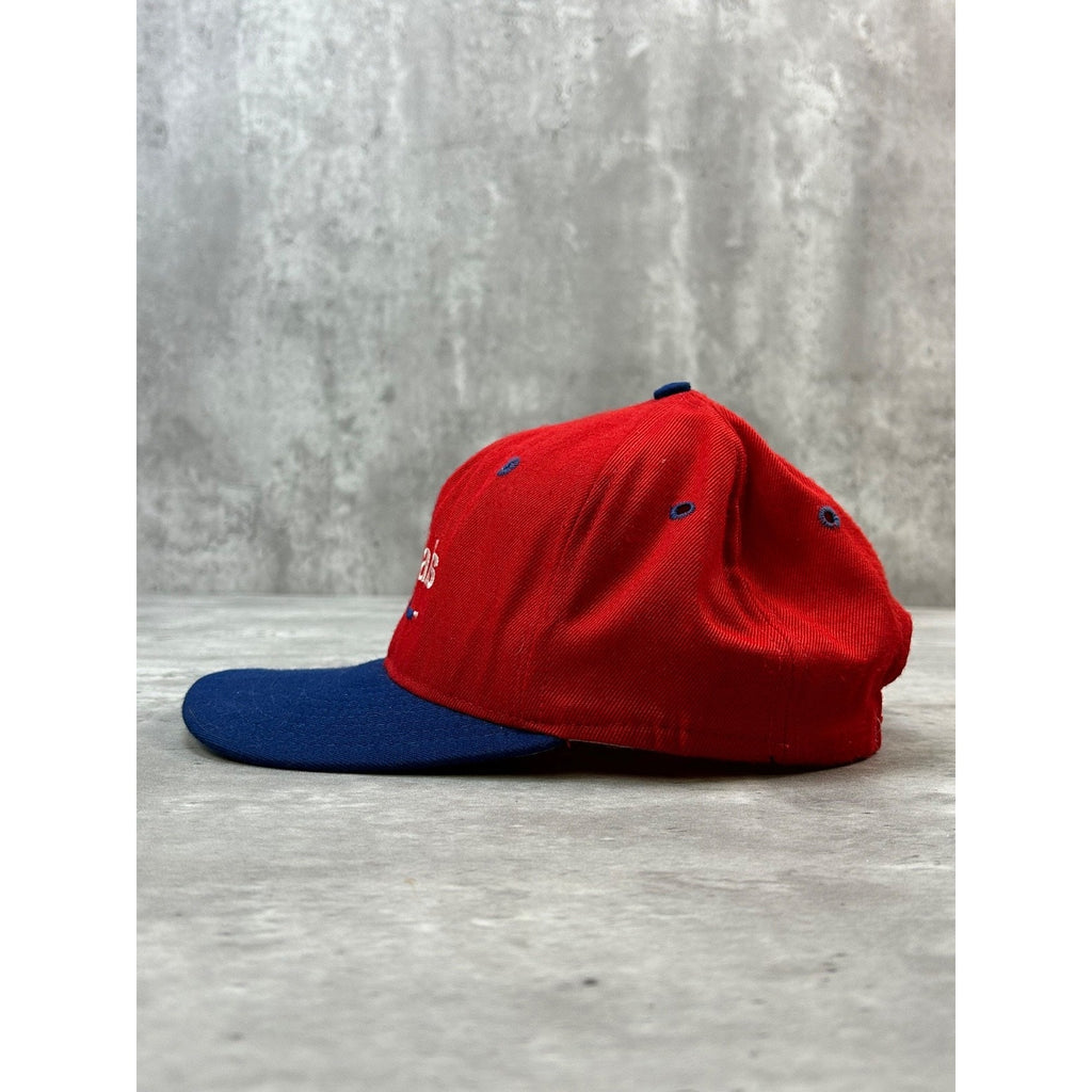 Vintage 90s Washington Capitals NHL Embroidered Spellout Snapback Hat OSFA