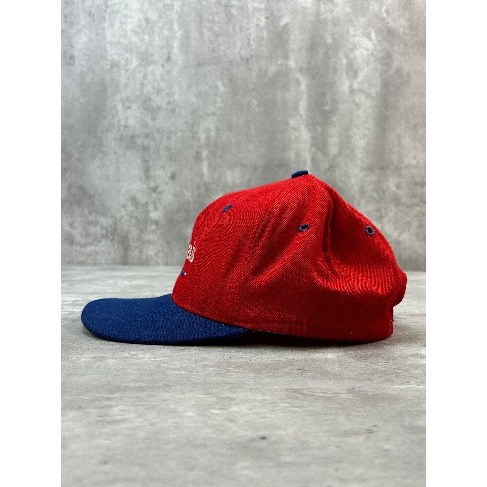 Vintage 90s Washington Capitals NHL Embroidered Spellout Snapback Hat OSFA