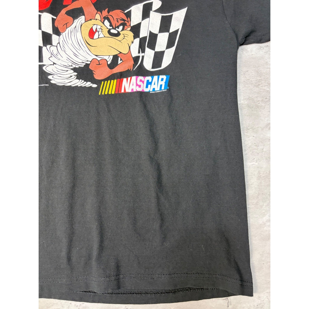 Vintage 1997 Looney Tunes Nascar Taz Racing Cartoon Graphic T-Shirt Size Large