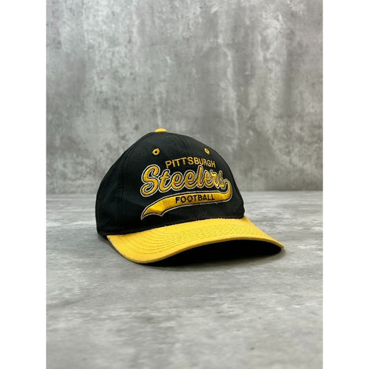 Vintage 90s Pittsburgh Steelers NFL Starter Tailsweep Football Snapback Hat OSFA