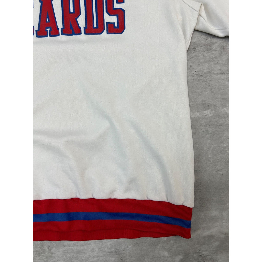 Vintage 80s Cards Graphic Spellout Pullover Jersey Size Small White