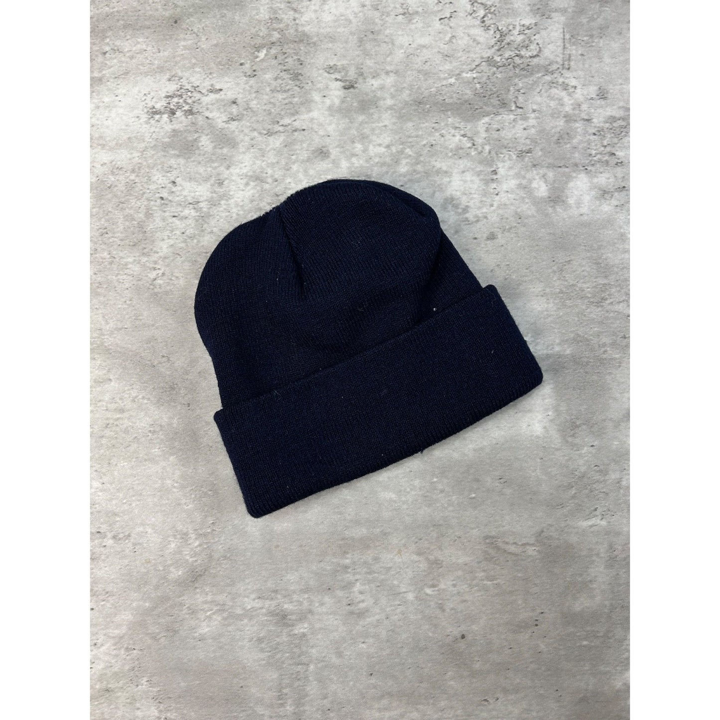 Vintage Stussy Embroidered Spellout Black Beanie Hat YOUTH OSFA