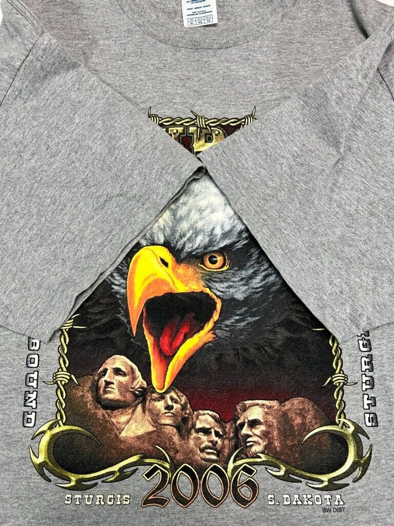 Sturgis South Dakota bike Rally Motorcycle Bald Eagle Graphic T-shirt Size XL