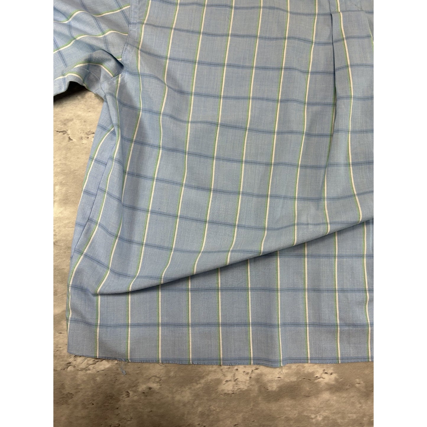 VTG 80s Levis Silver Label Checkered Reworked Cropped Button Up Shirt Sz Medium