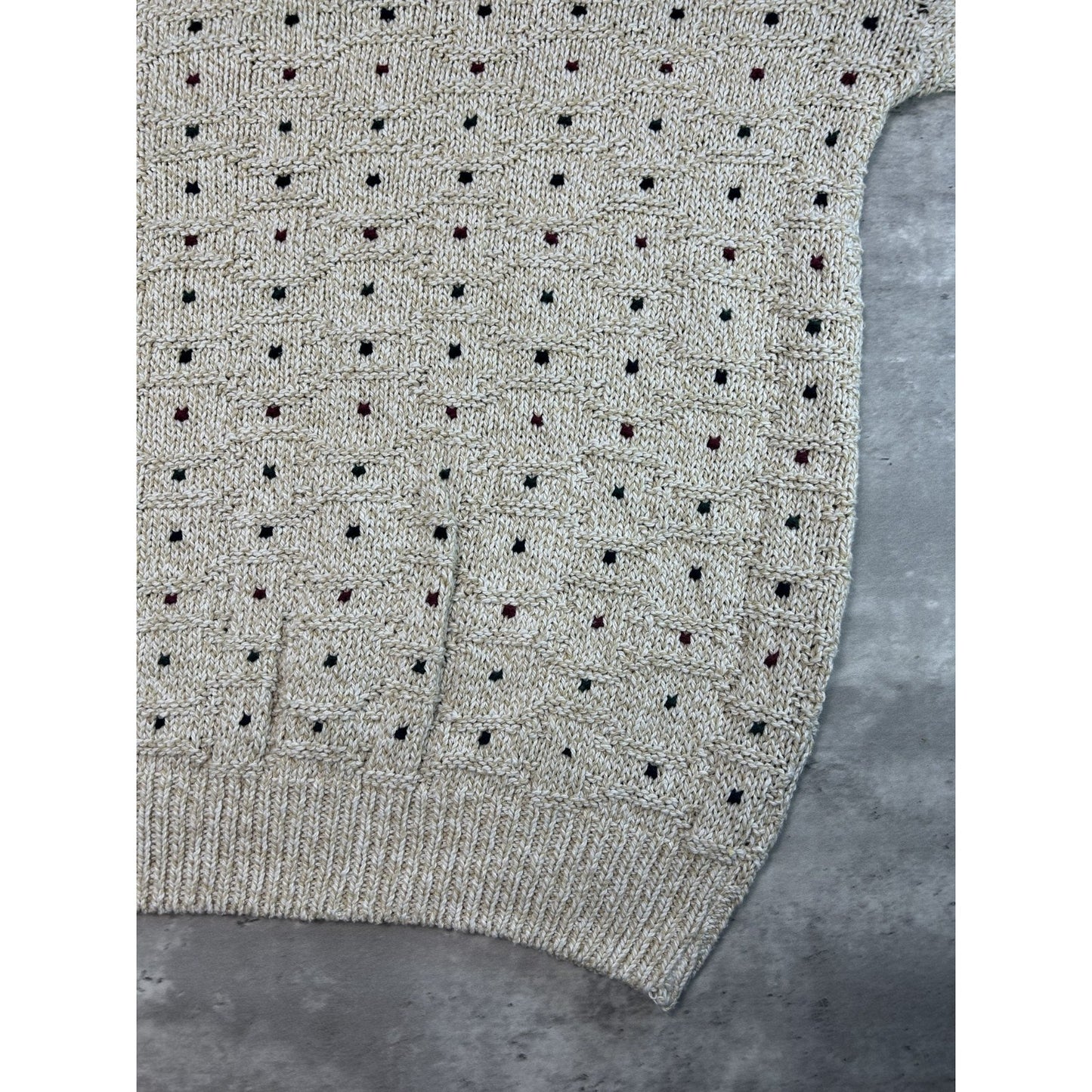 Vintage 90s NWT Naturals Spotted Ribbed Pullover Knit Sweater Size 2XL