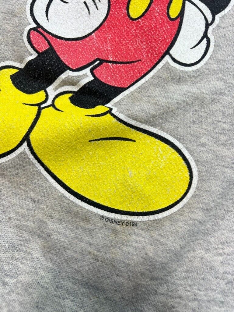 Vintage 90s Disney Mickey Mouse Big Character Graphic Sweatshirt Size Large