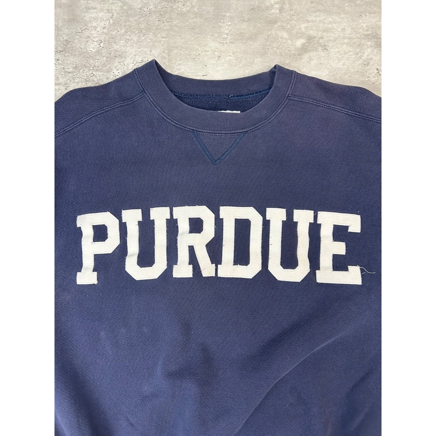 Vintage 90s Purdue Boilermakers NCAA Embroidered Spellout Sweatshirt Size Large