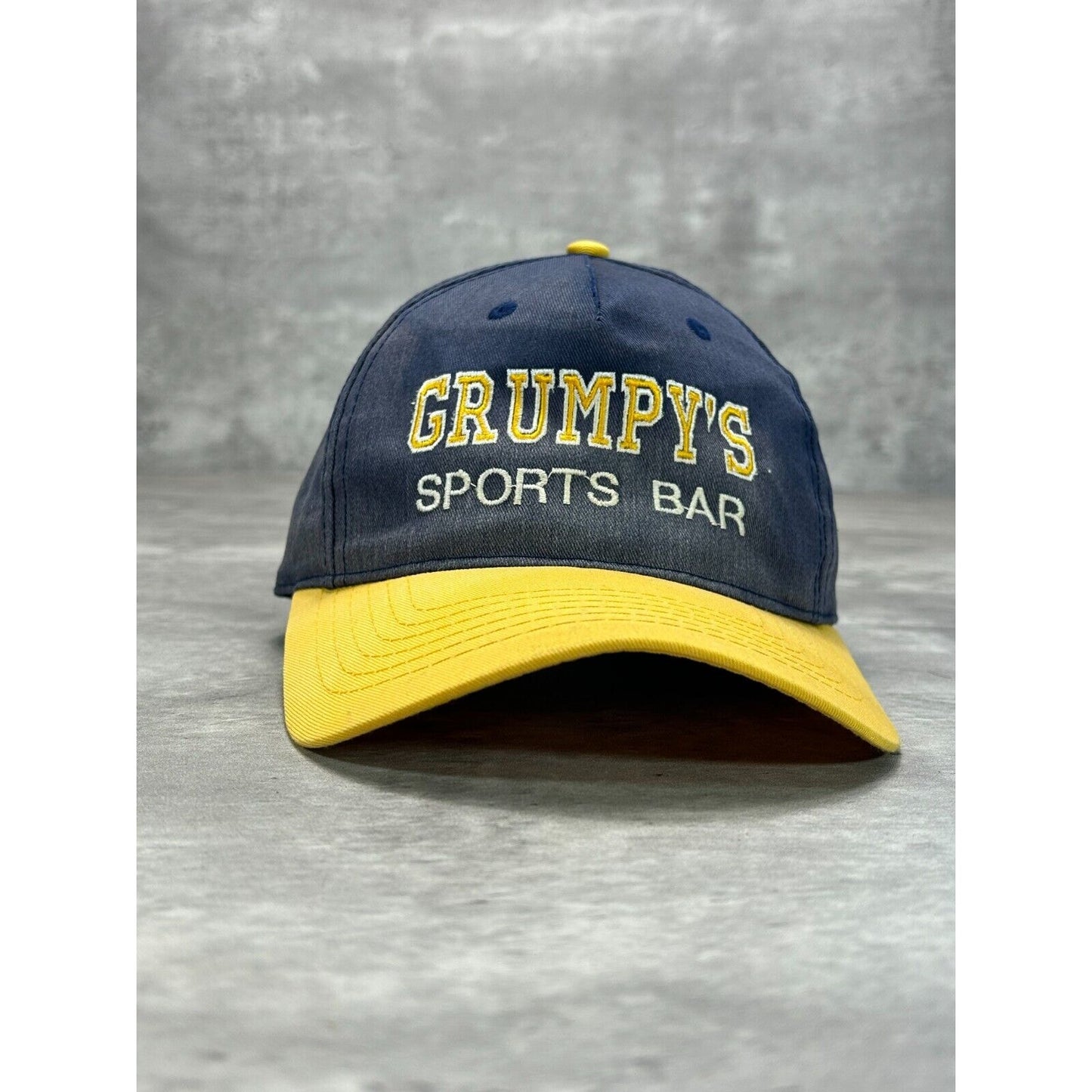 Vintage 90s Disney Grumpys Sports Bar Embroidered Spell Out Snapback Hat OSFA