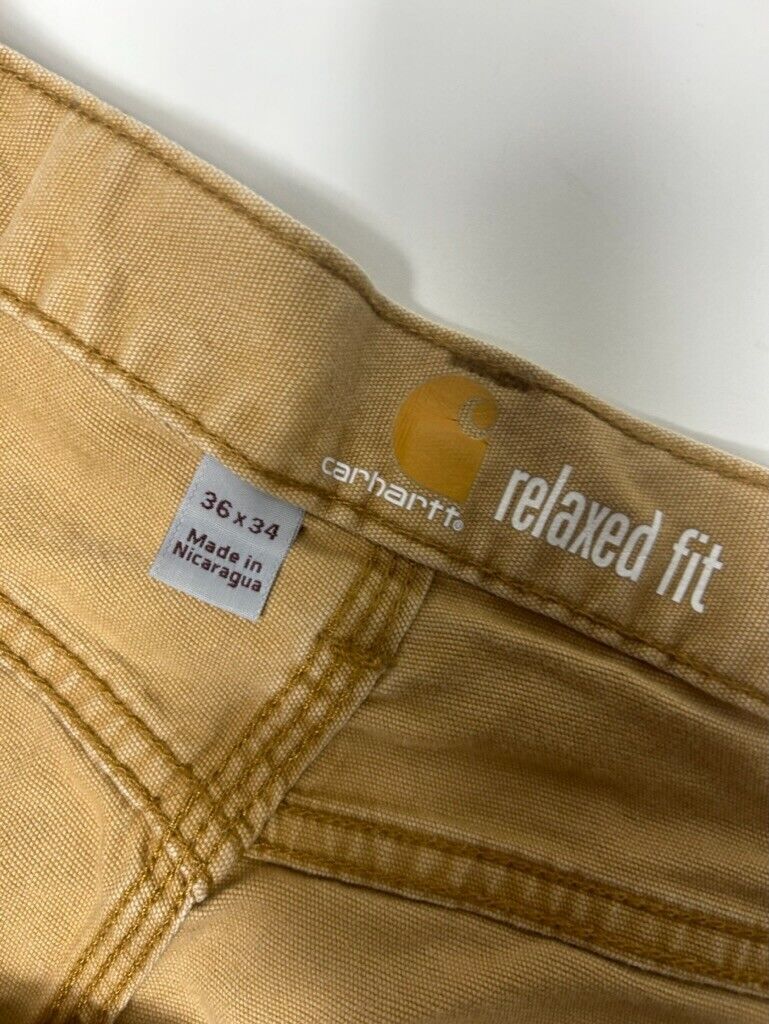 Carhartt Canvas Workwear Five Pocket Pants Size 36 Beige