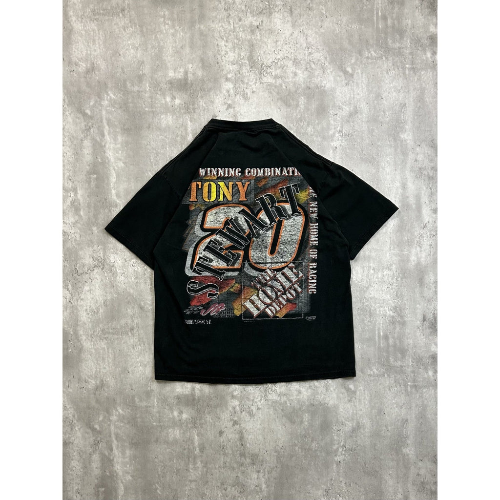 Vintage Tony Stewart #20 Extreme Danger Nascar Racing Graphic T-Shirt Sz Medium