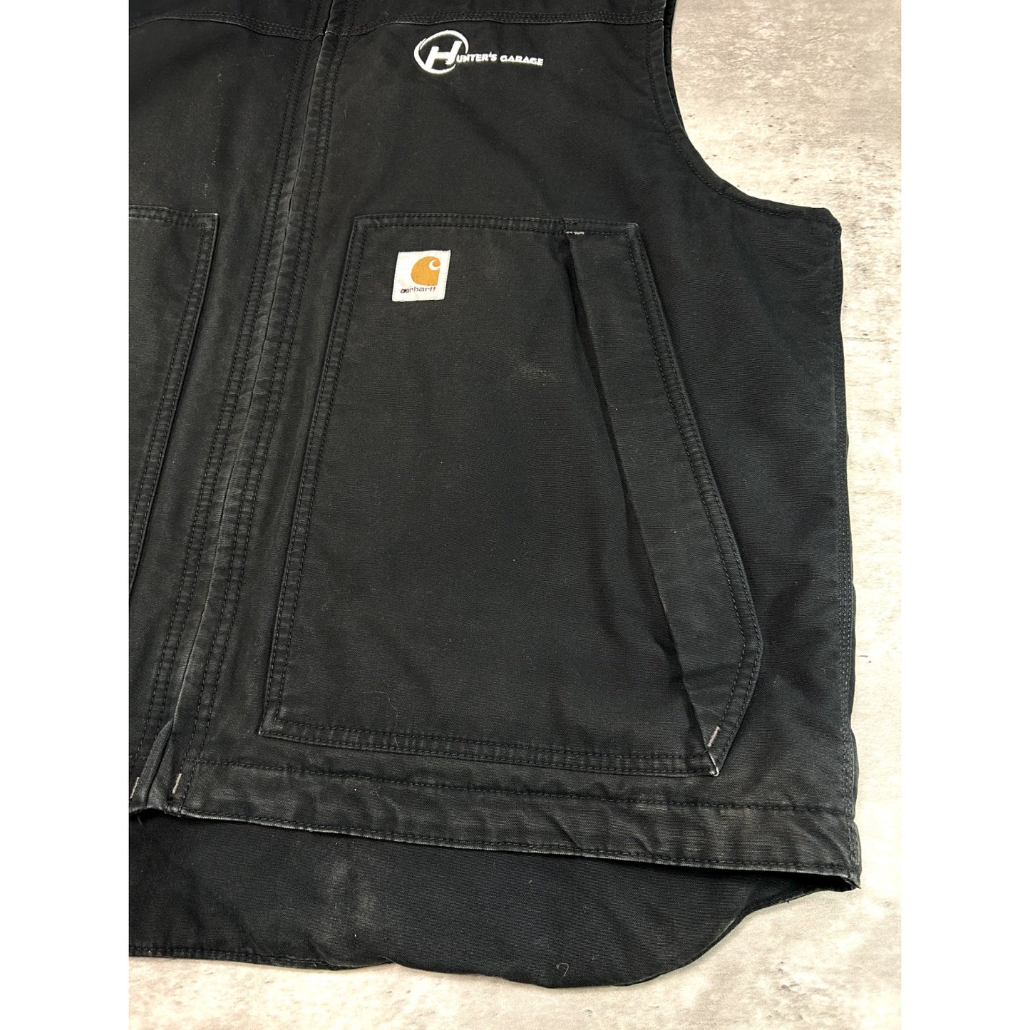 Carhartt Quick Duck Insulated Canvas Work Wear Vest Size XL Black