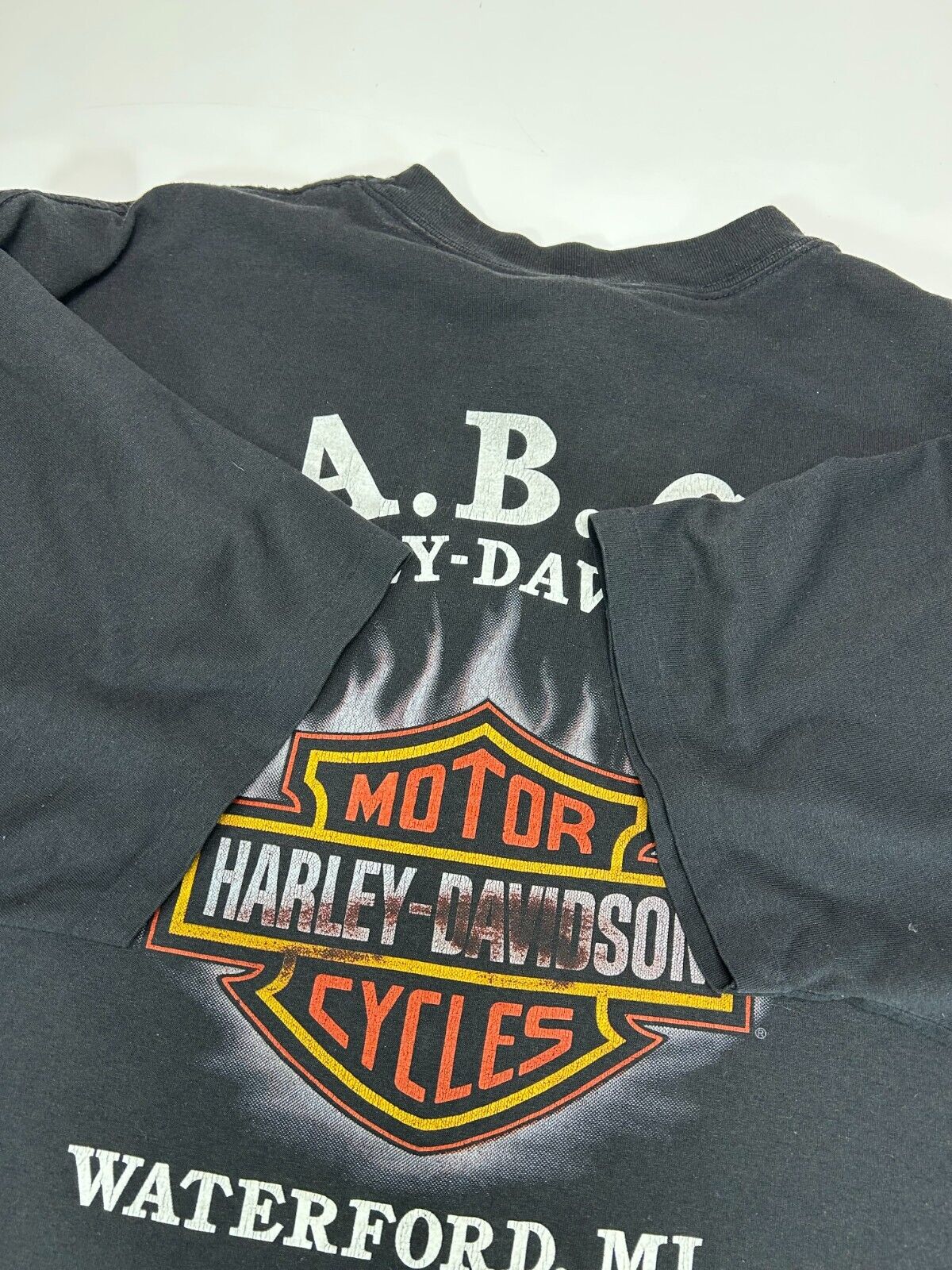 Vintage 1991 3D Emblem Harley Davidson Bald Eagle Graphic T-Shirt Size 3XL