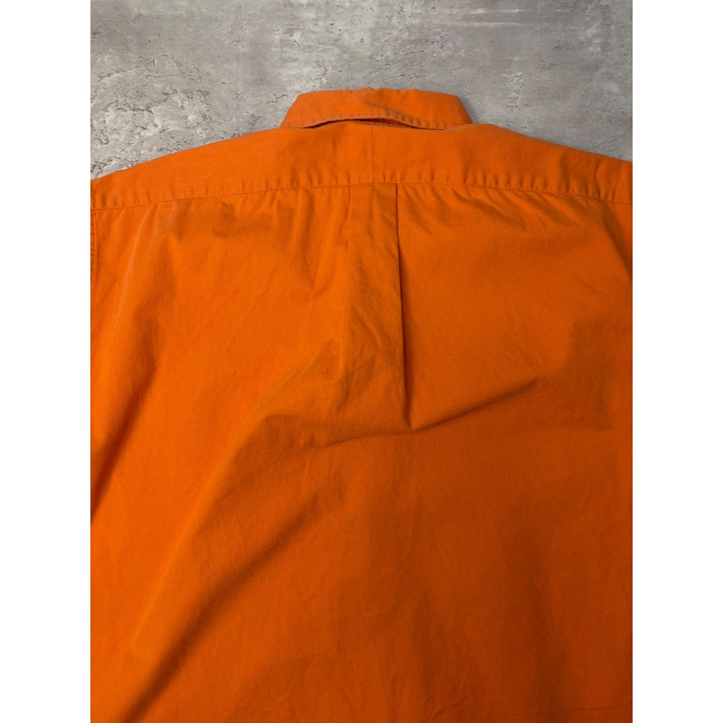 Vintage Polo Ralph Lauren Embroidered Pony Cropped Button Up Shirt Size Large