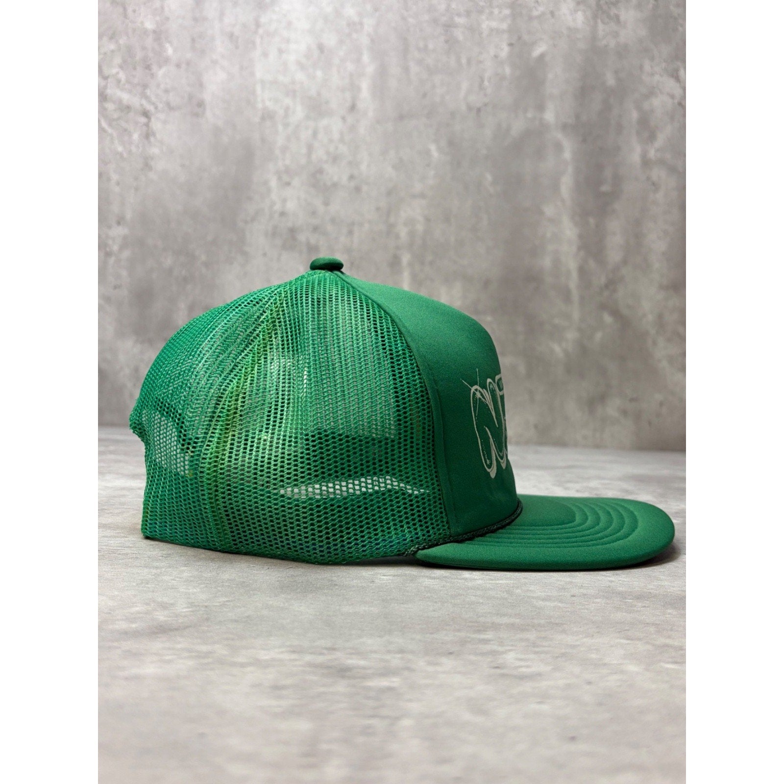 Vintage 90s Nashville Where The Country Is Graphic Trucker Snapback Hat OSFA