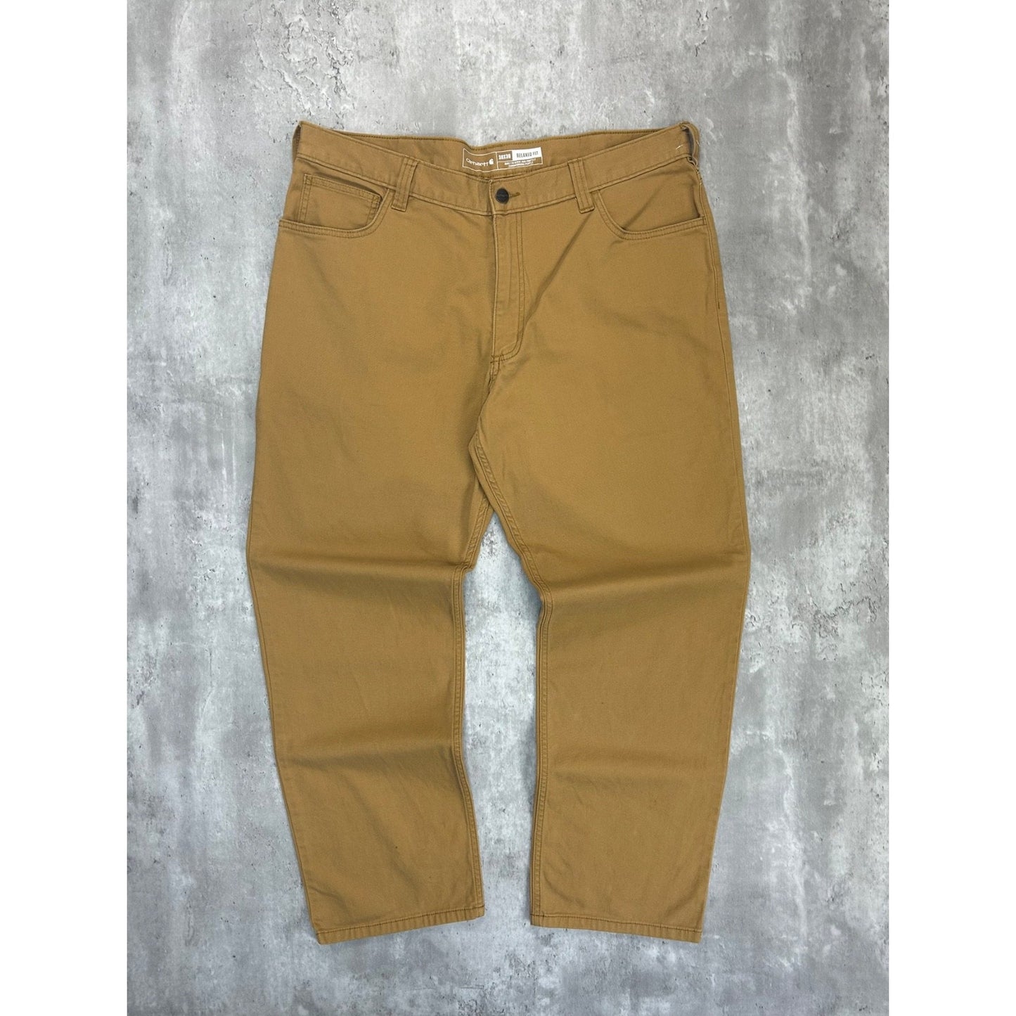 Carhartt Relaxed Fit Canvas Workwear Five Pocket Pants Size 38 Beige
