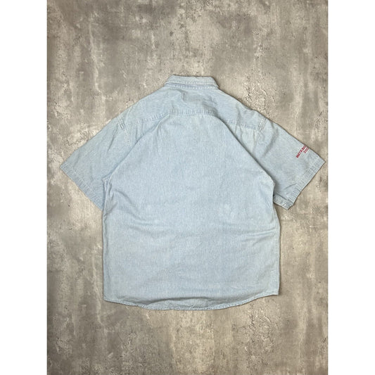 Vintage 2000 Team Kendall Racing Watkins Glen Button Up Shirt Size XL Blue
