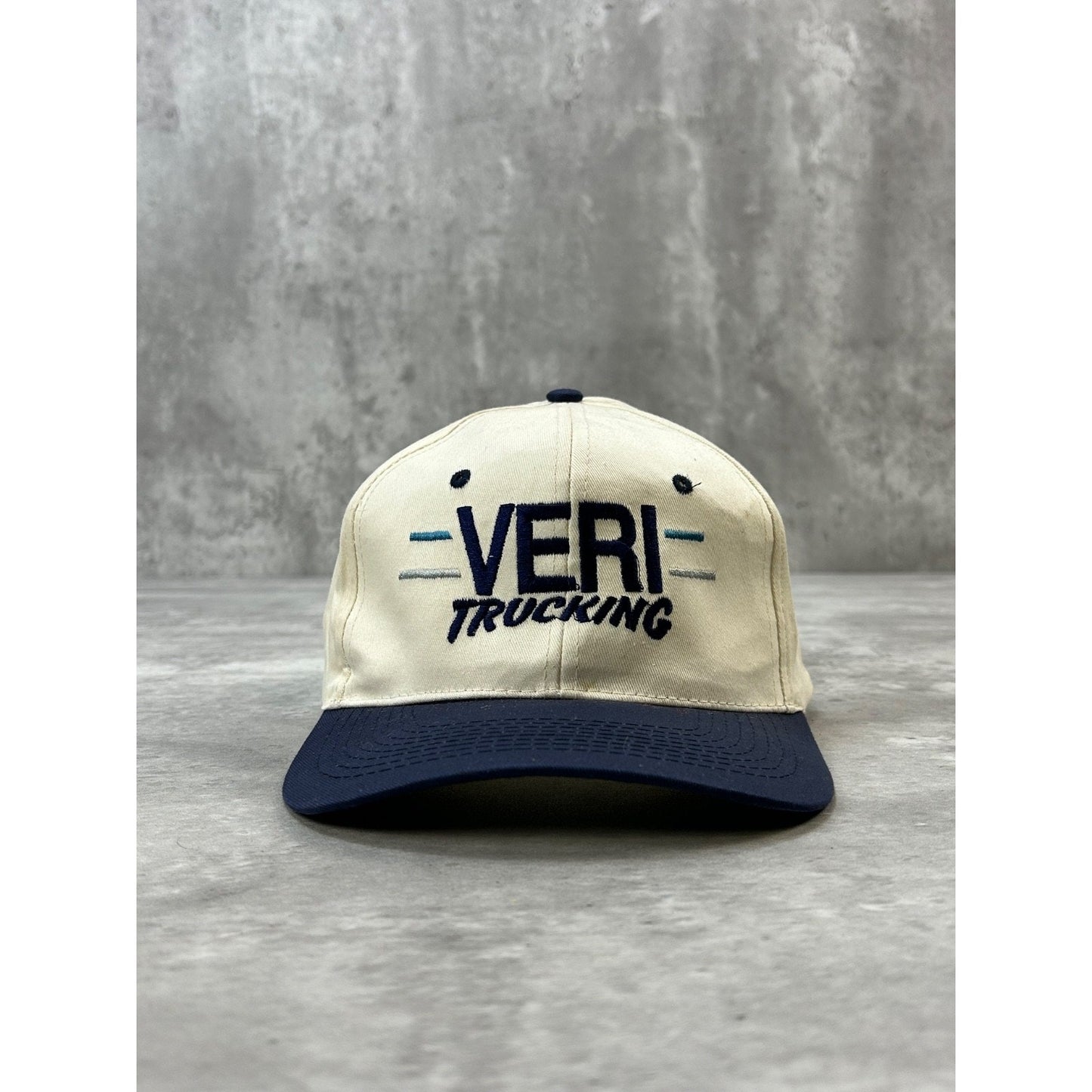 Vintage 90s Veri Trucking Embroidered Spellout Strapback Hat OSFA