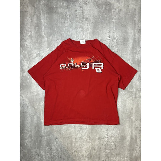 Vintage Dale Earnhardt Jr #8 Nascar Budweiser Spell Out T-Shirt Size XL Red