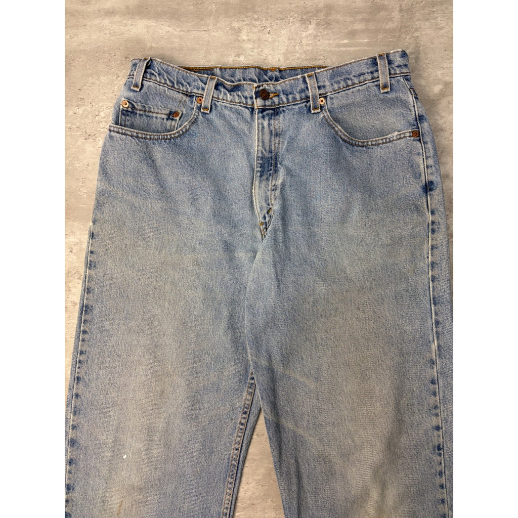 Vintage Levis 550 Red Tab Relaxed Fit Medium Wash Denim Pants Size 34