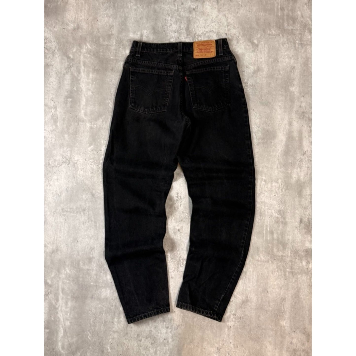 Vintage 90s Women's Levis 550 Red Tab Black Denim Pants Size 29