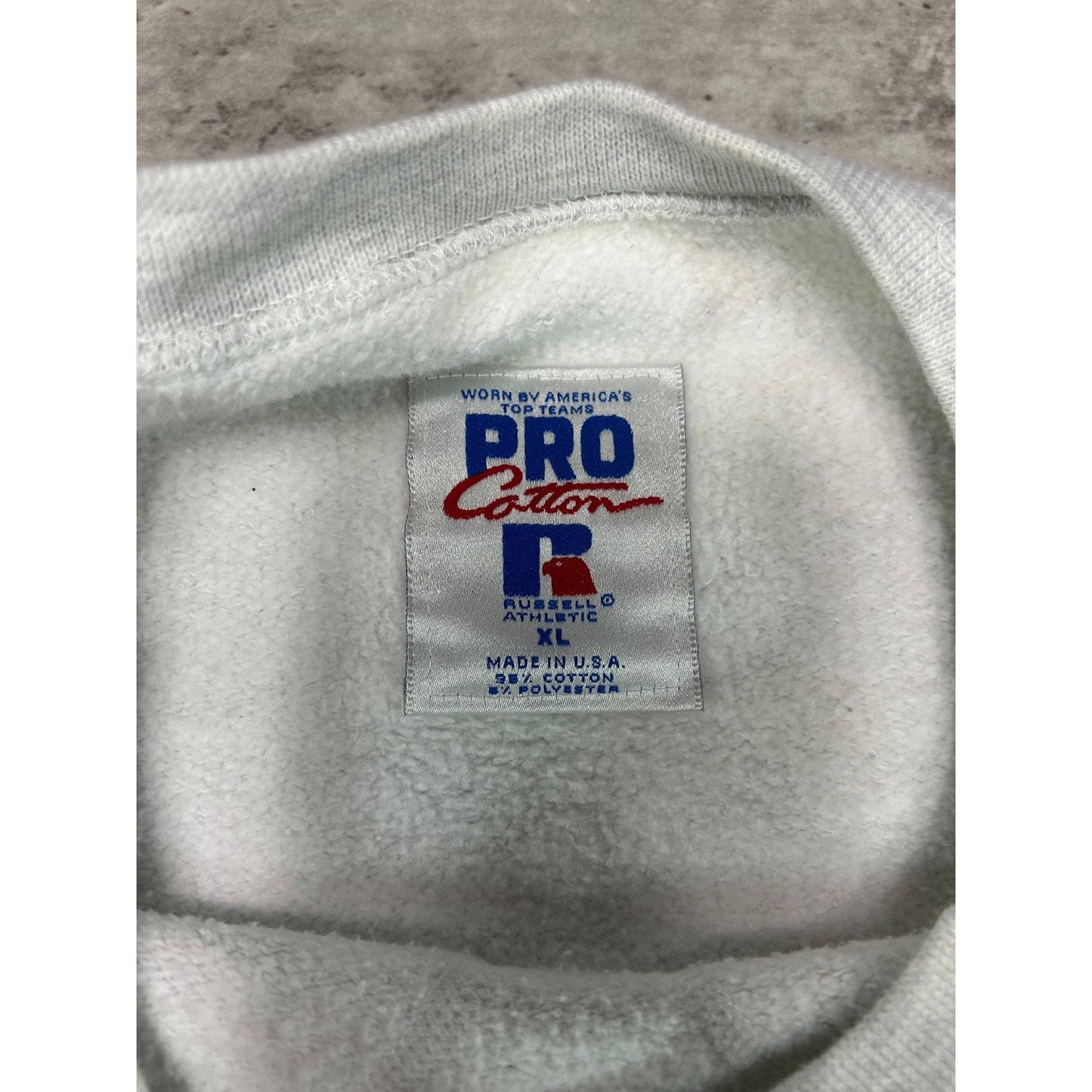 Vintage 90s Boston Bruins NHL Embroidered Spellout Hockey Sweatshirt Size XL