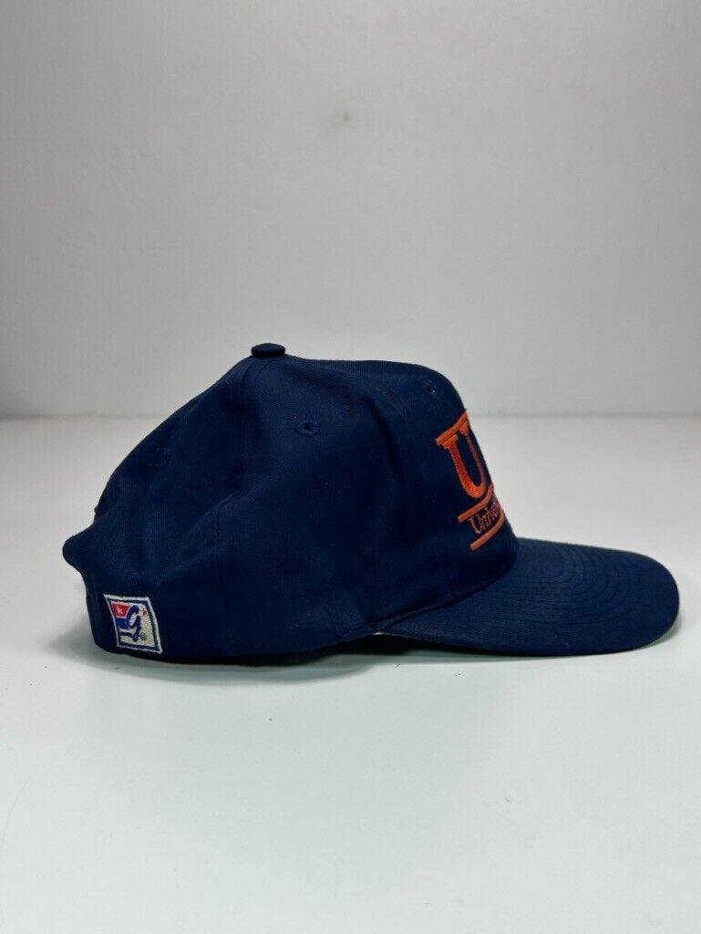 Vintage 90s University Of Virginia NCAA Embroidered Spellout Snapback Hat OSFA