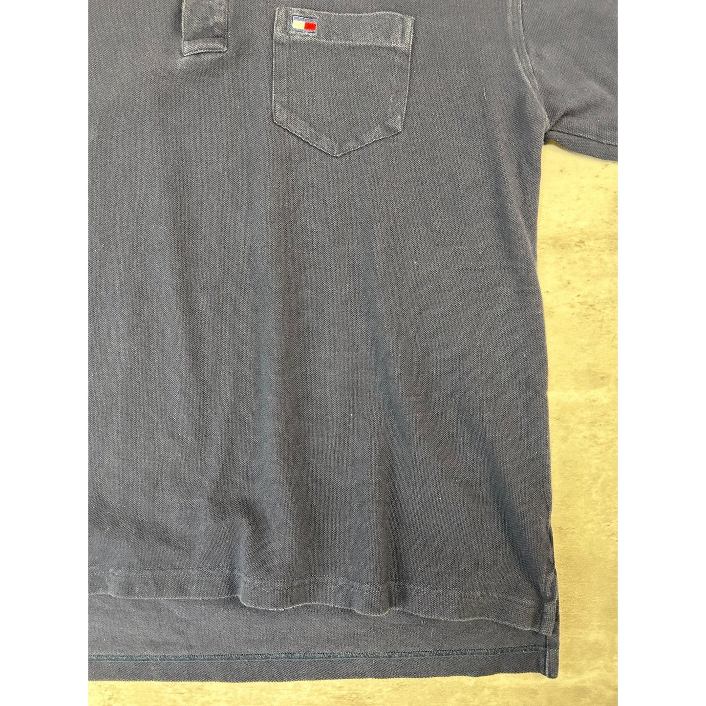 Vintage Tommy Hilfiger Embroidered Flag 1/4 Rugby Button Up Shirt Size XL