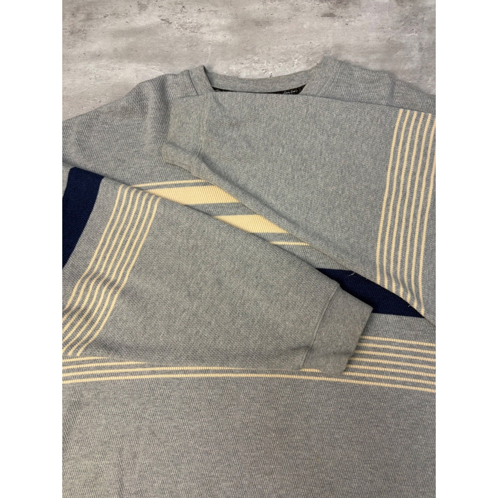 Vintage Y2K Sean John Embroidered Logo Striped Pullover Knit Sweater Size 2XL