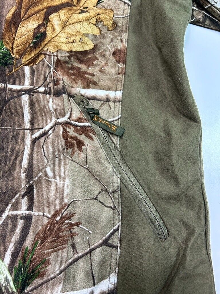 Scentlok Realtree Camo Embroidered Multipocket Fleece Hunting Jacket Size XL