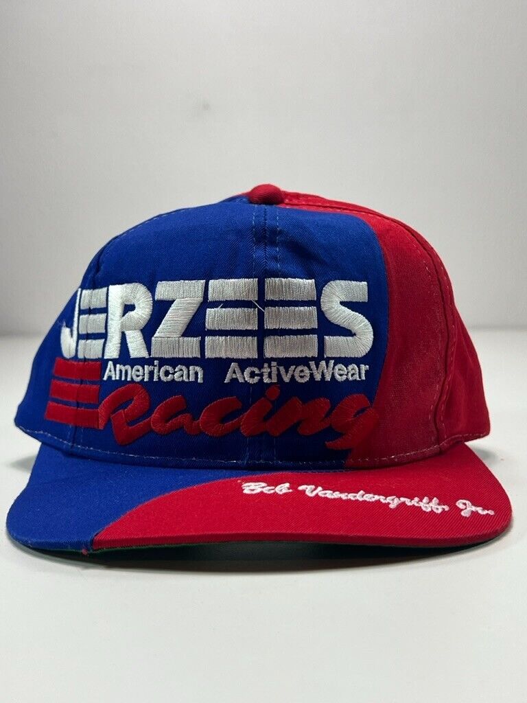 Vintage 90s Bob Vandergriff Jr Jerzees Racing Embroidered Snapback Hat OSFA