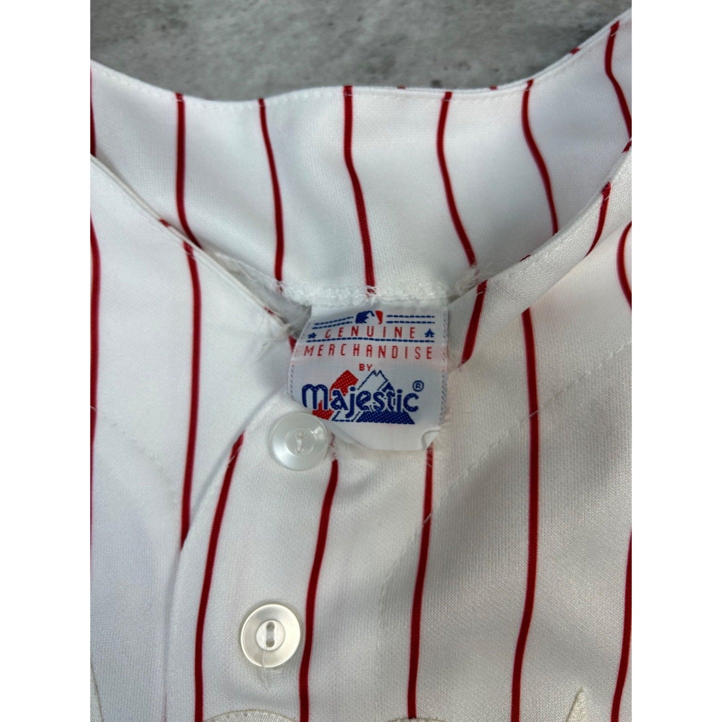 Vintage 90s Jim Thome #25 Philadelphia Phillies MLB Pinstripe Jersey Size 2XL