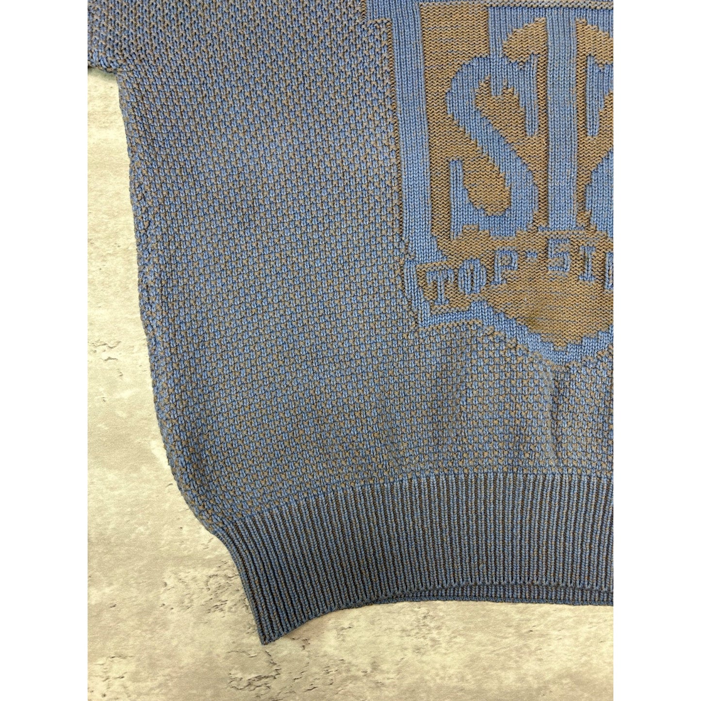 Vintage 90s Sperry Top Sider Graphic Crest Pullover Knit Sweater Size XL