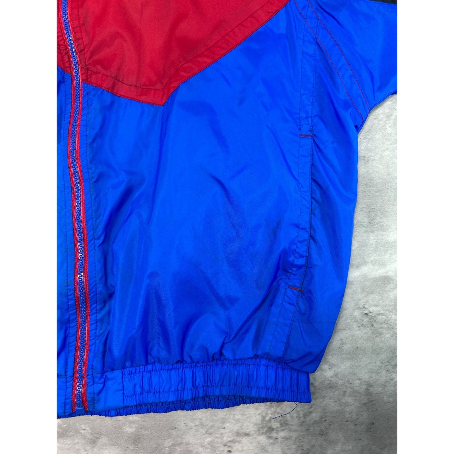 Vintage 80s/90s Youth Nike Embroidered Logo Full Zip Windbreaker Jacket Size XL