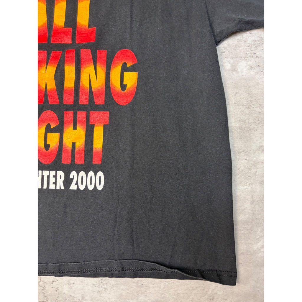 2000 Slaughter Stay Up All F**king Night Glam Metal Graphic T-Shirt Size XL