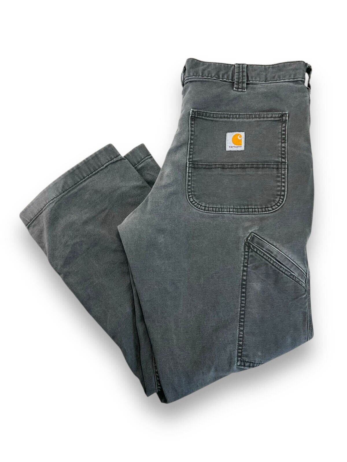 Carhartt Relaxed Fit Canvas Workwear 5 Pocket Pants Size 34W Gray