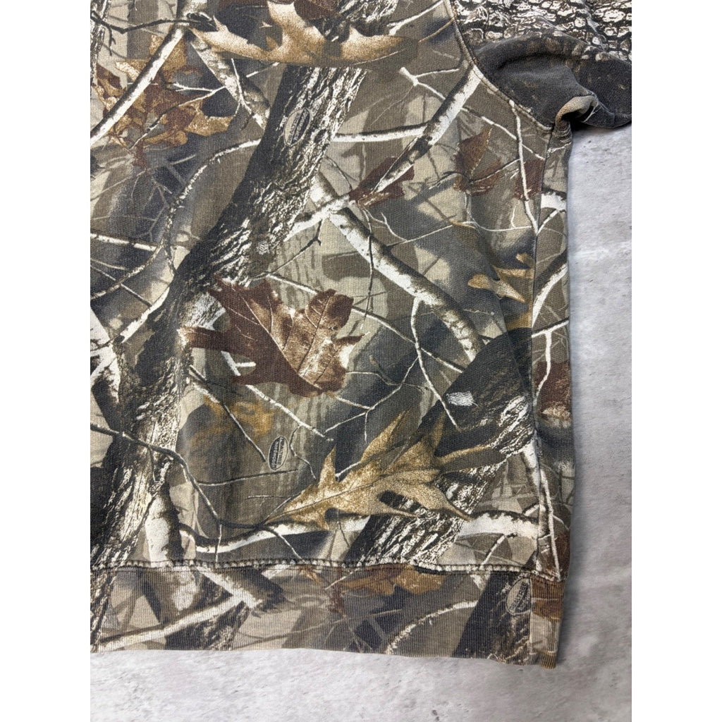 Vintage Realtree Hardwoods Hunting Camo Crewneck Sweatshirt Size 3XL