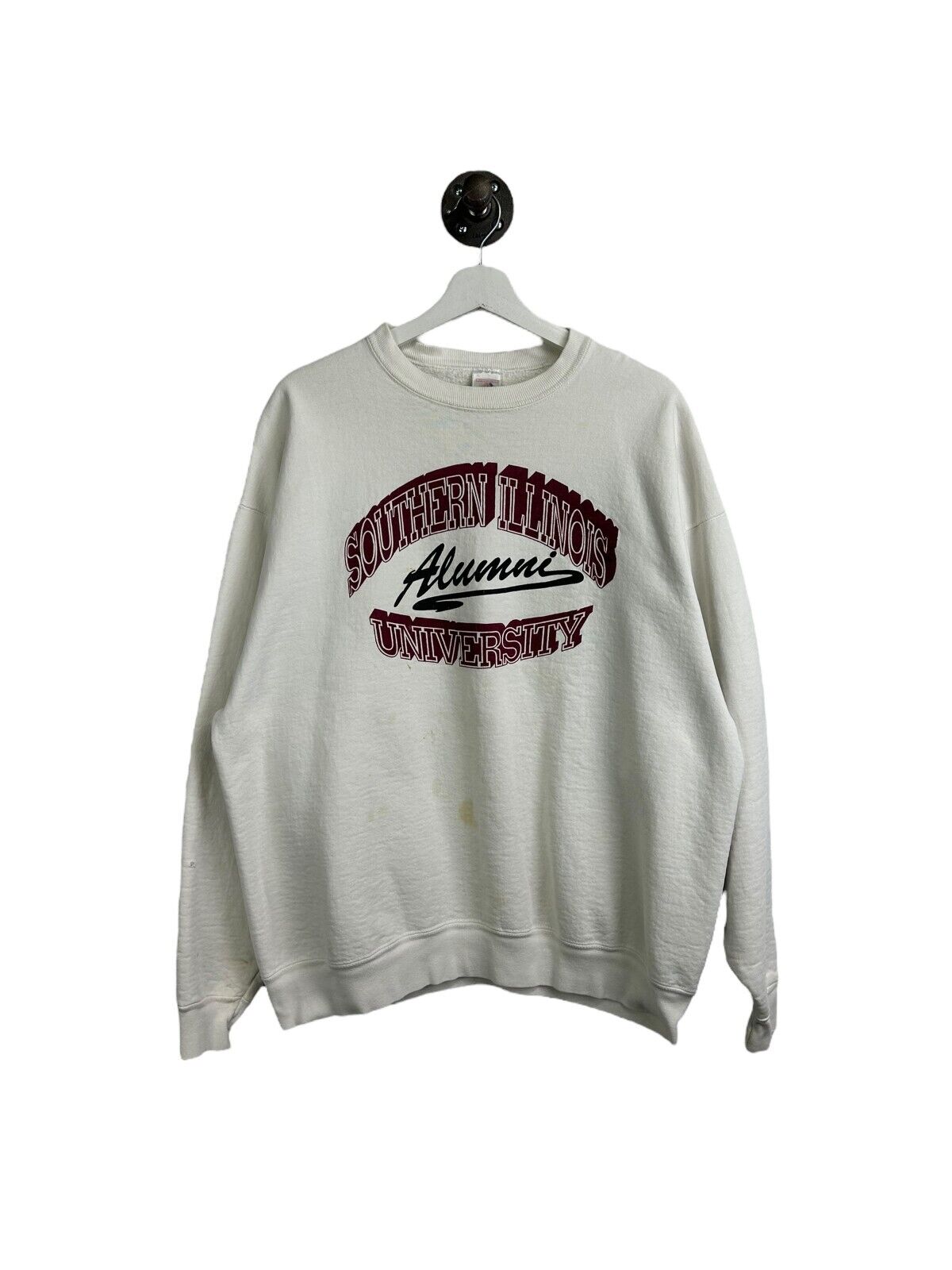 Vintage 90s Southern Illinois University Illumni NCAA Spellout Sweatshirt Sz XL