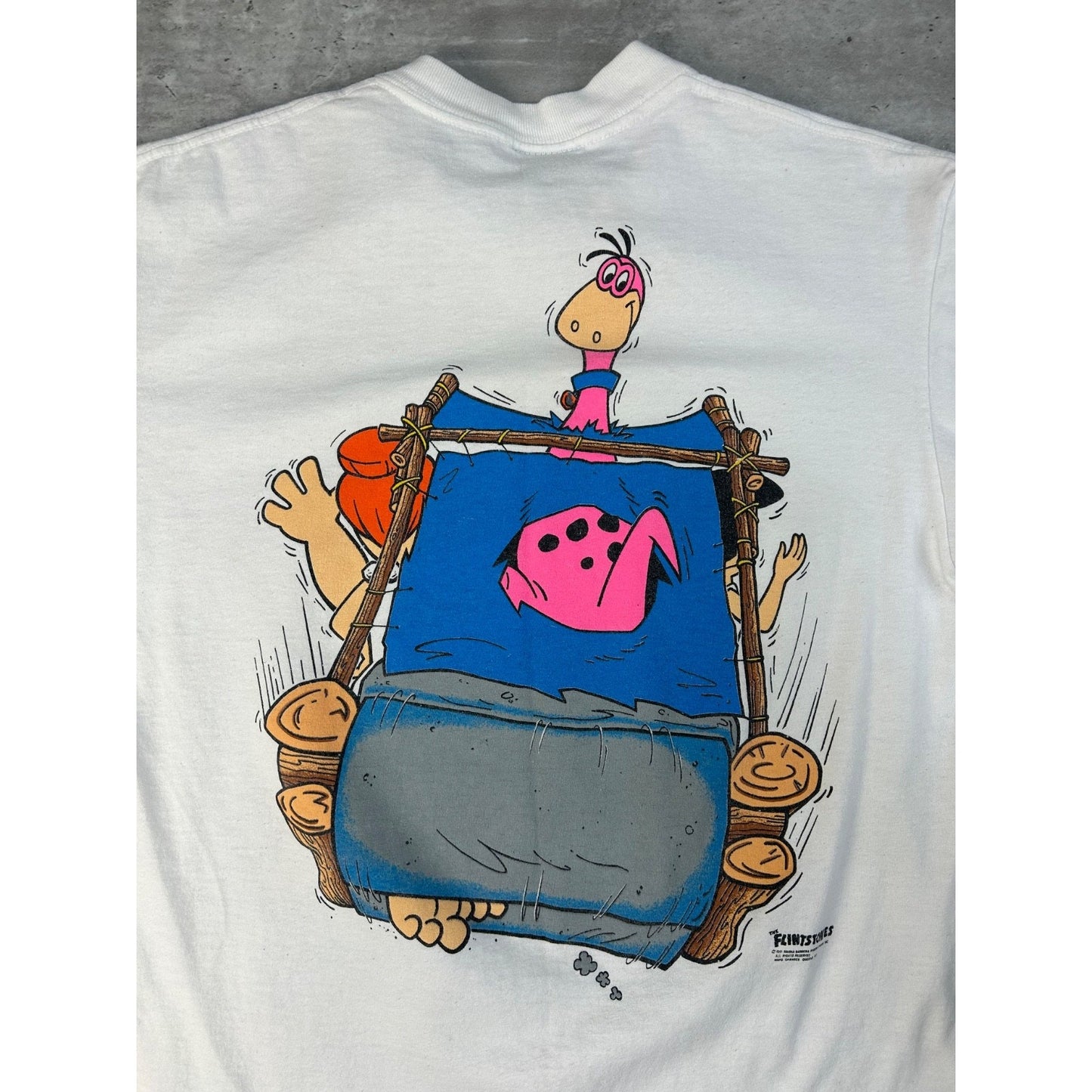 Vintage 1991 The Flintstones Cartoon Tv Show Promo Graphic T-Shirt Size Large