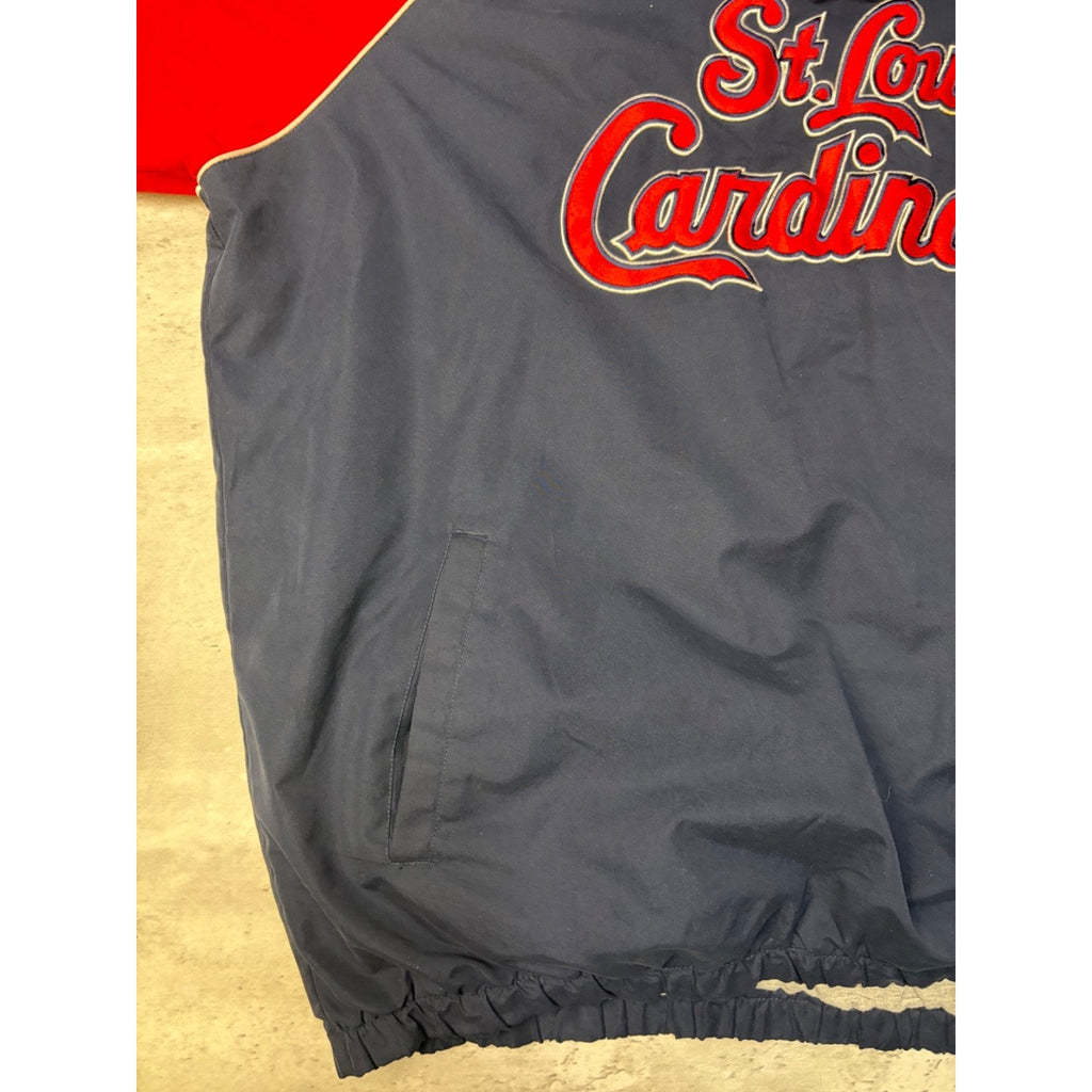 Vintage St Louis Cardinals MLB Embroidered Script Windbreaker Jacket Size 2XL