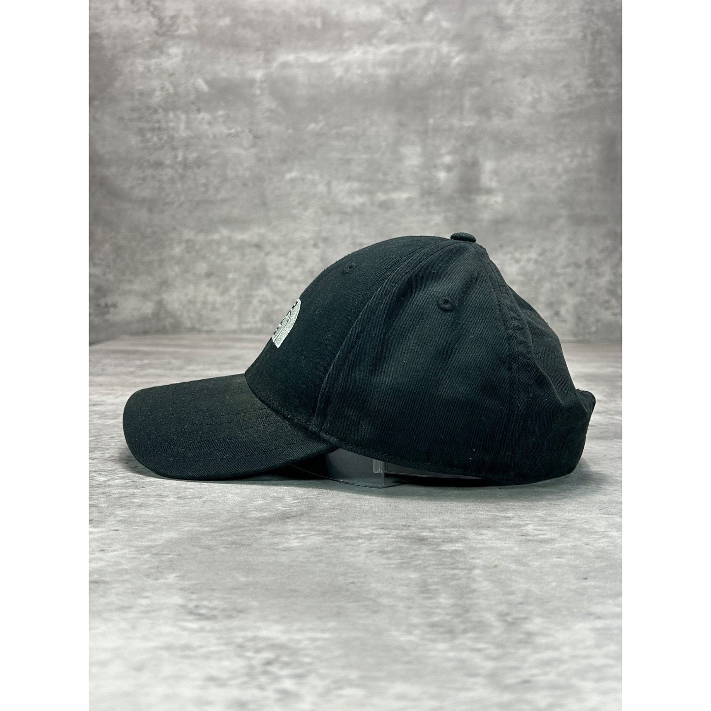 Vintage The North Face TNF Embroidered Spellout Logo Strapback Hat OSFA Black