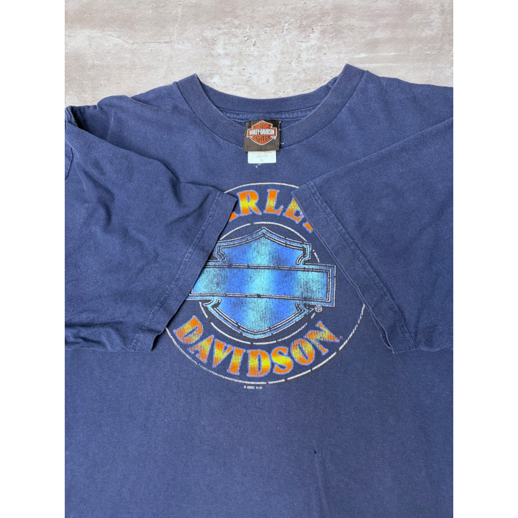 Vintage 2007 Harley Davidson Emblem Graphic Spellout T-Shirt Size XL