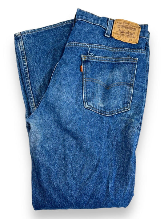 Vintage 90s Levis Orange Tab Dark Wash Denim Pants Size 36W Blue 20517 0217