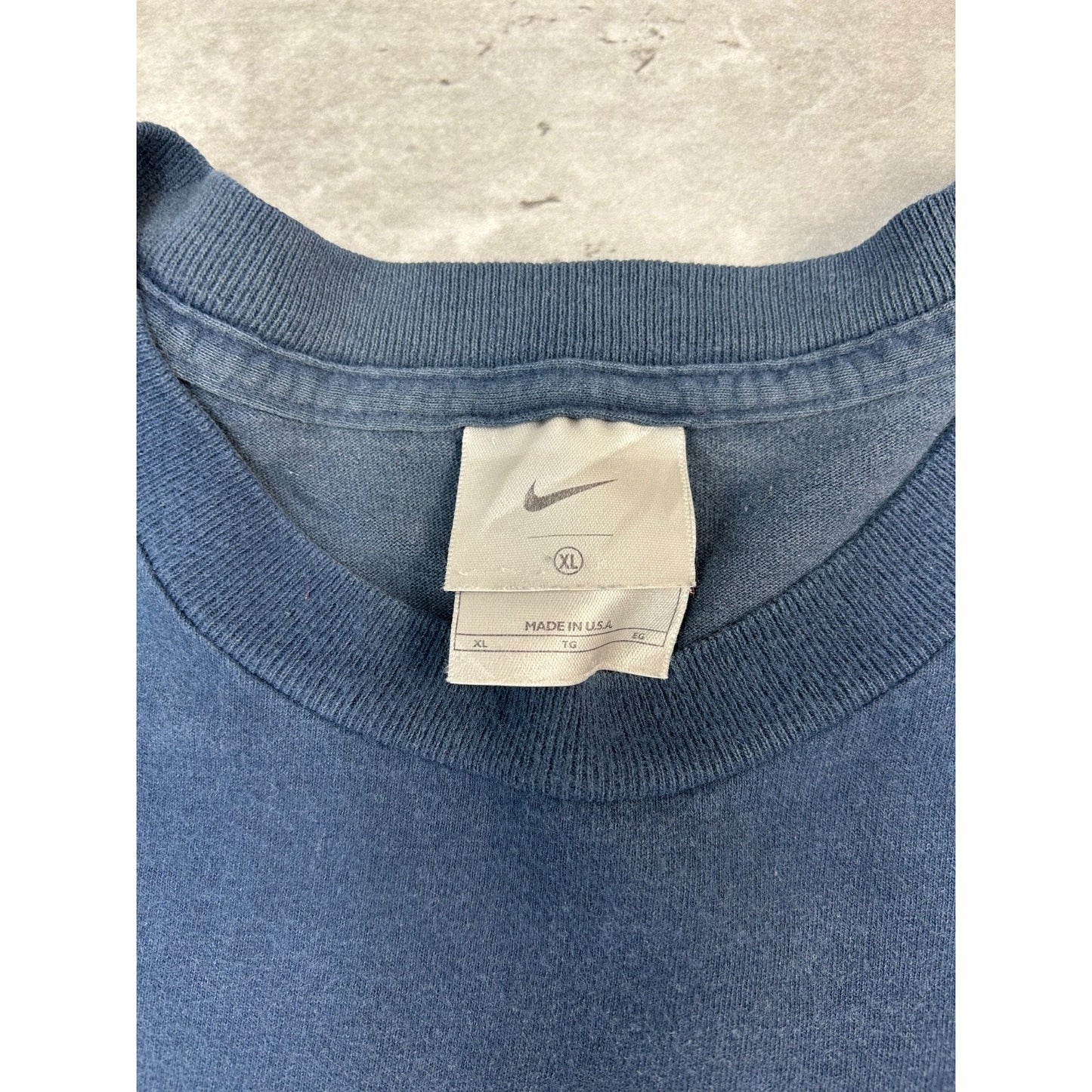 Vintage 2000s Nike Spellout Swoosh Long Sleeve T-Shirt Size XL Blue