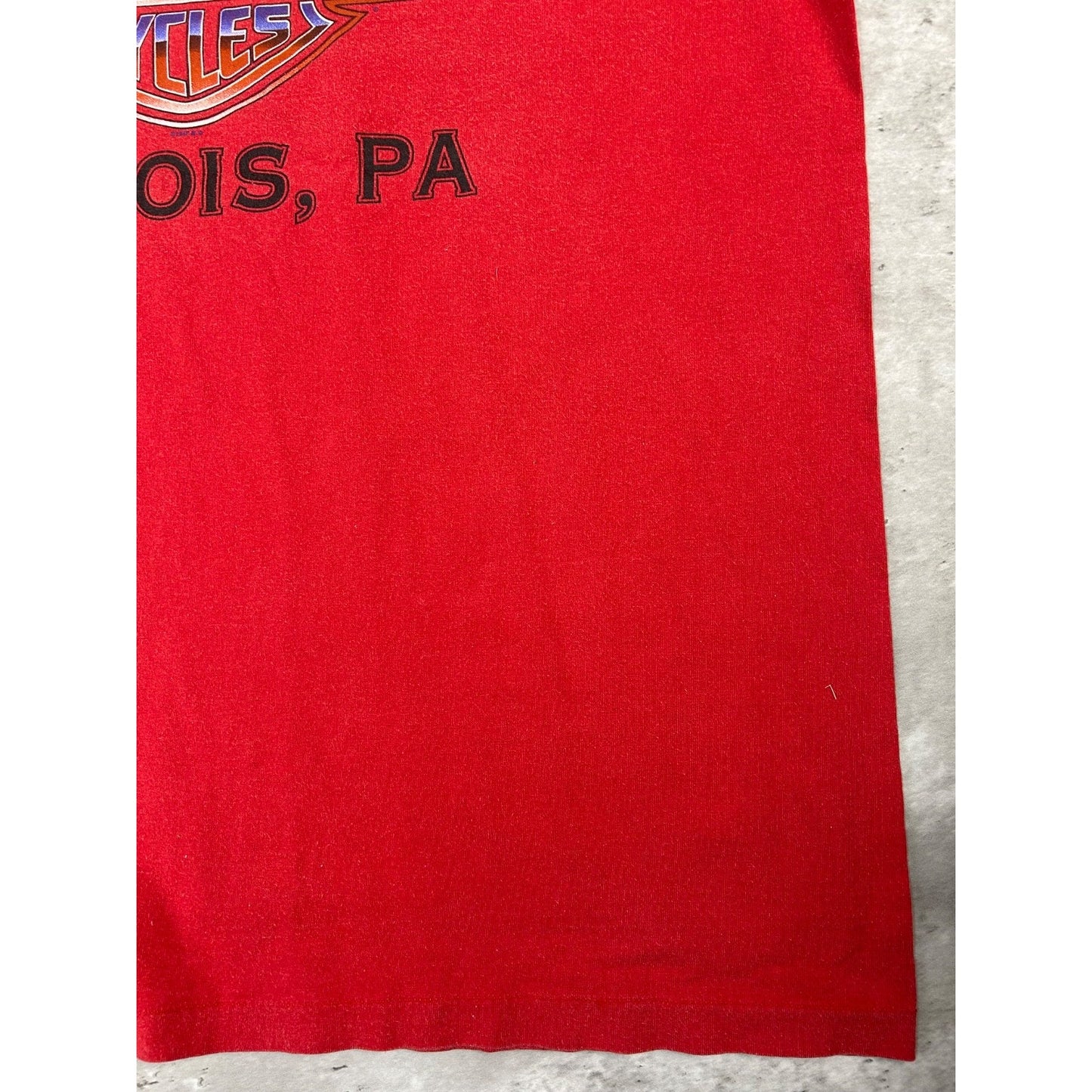 Vintage 1996 Harley Davidson Graphic Spellout Logo T-Shirt Size 2XL Red