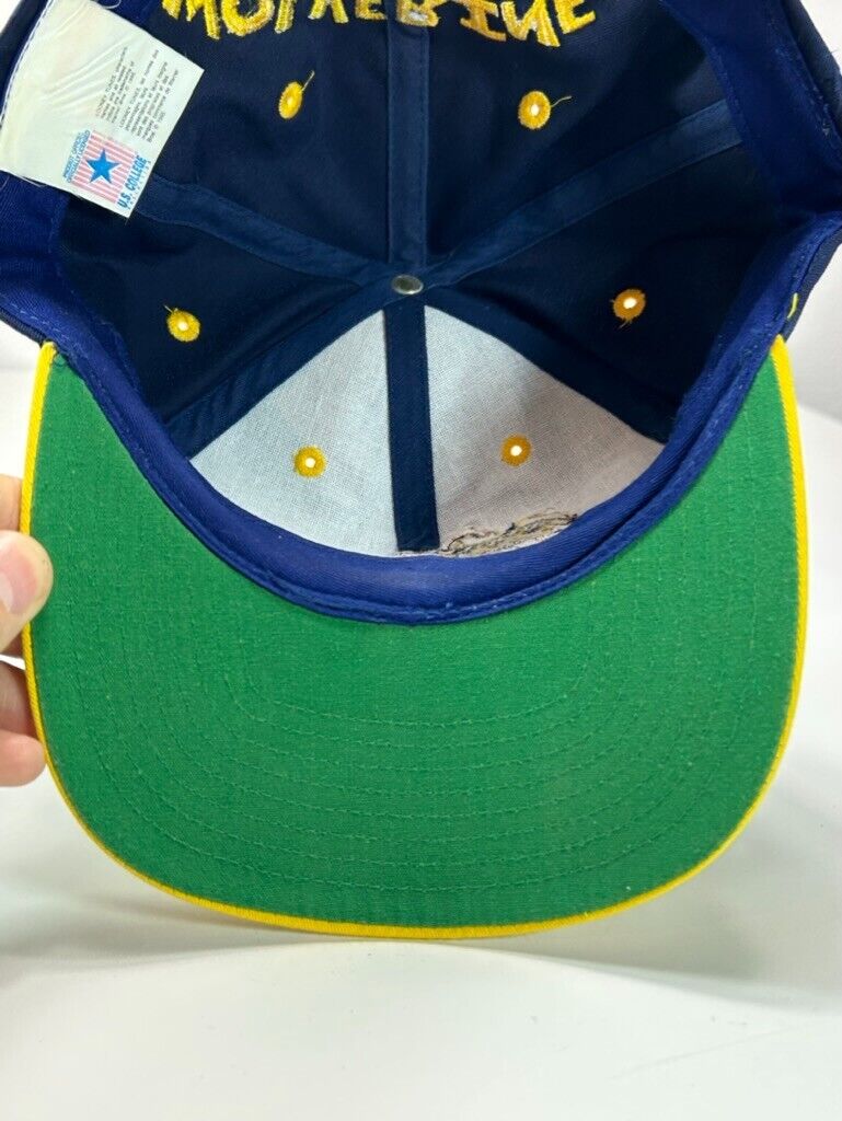 VTG 90s Michigan Wolverines NCAA Looney Tunes Taz Embroidered Snapback Hat OSFA