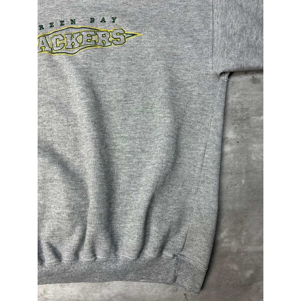 Vintage 90s Green Bay Packers NFL Embroidered Spellout Sweatshirt Size Medium
