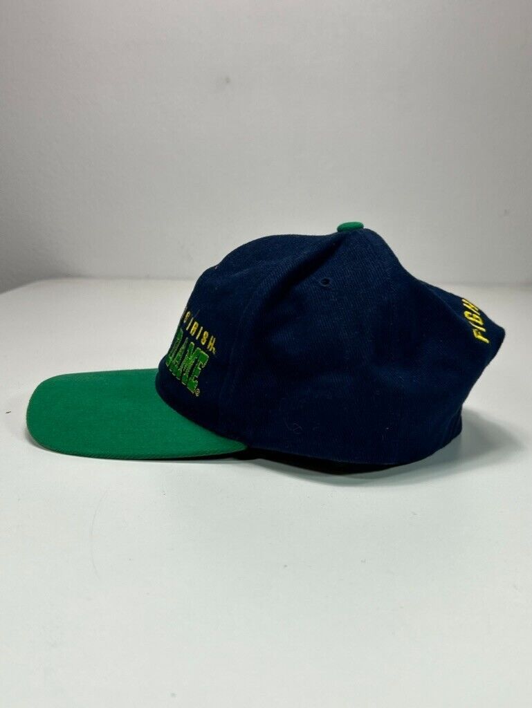 Vintage 90s Notre Dame Fighting Irish NCAA Embroidered Strapback Hat OSFA