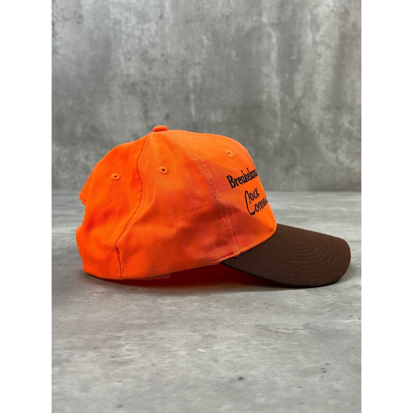 Vintage 90s Breukelmans Cock Connection Embroidered Spellout Snapback Hat OSFA