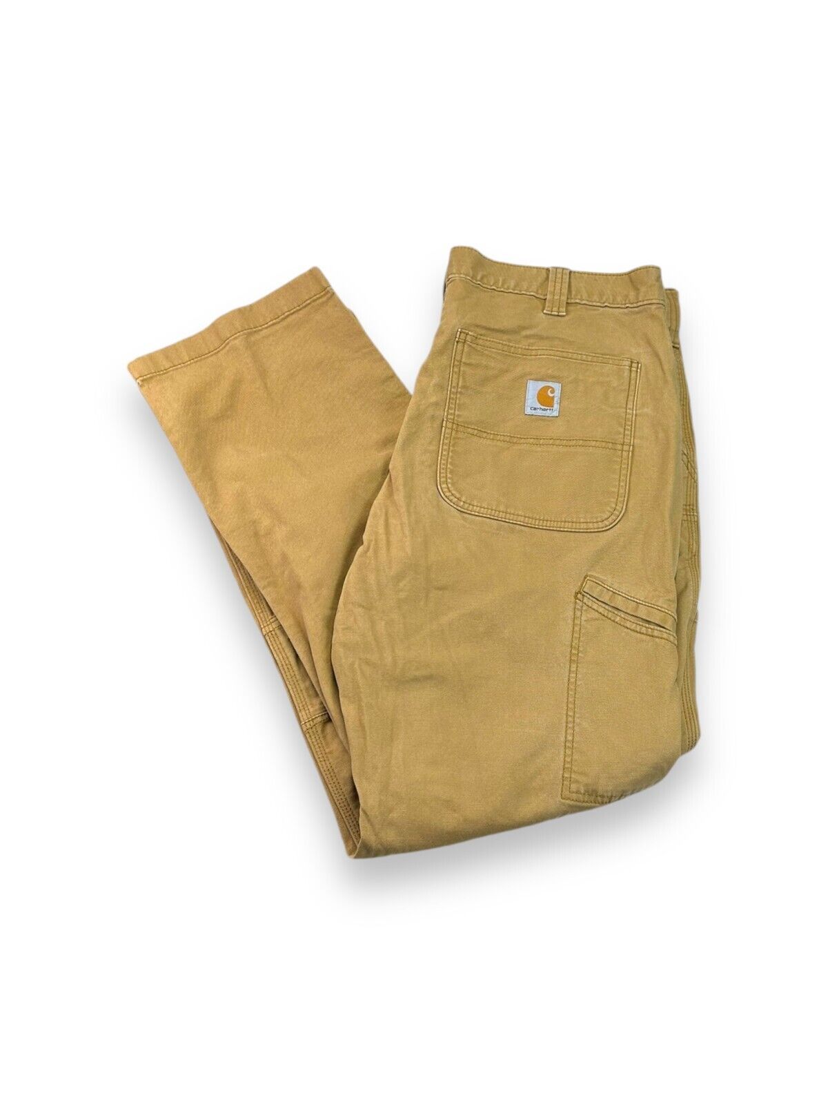 Carhartt Relaxed Fit Canvas Workwear Double Knee Pants Size 36 Beige