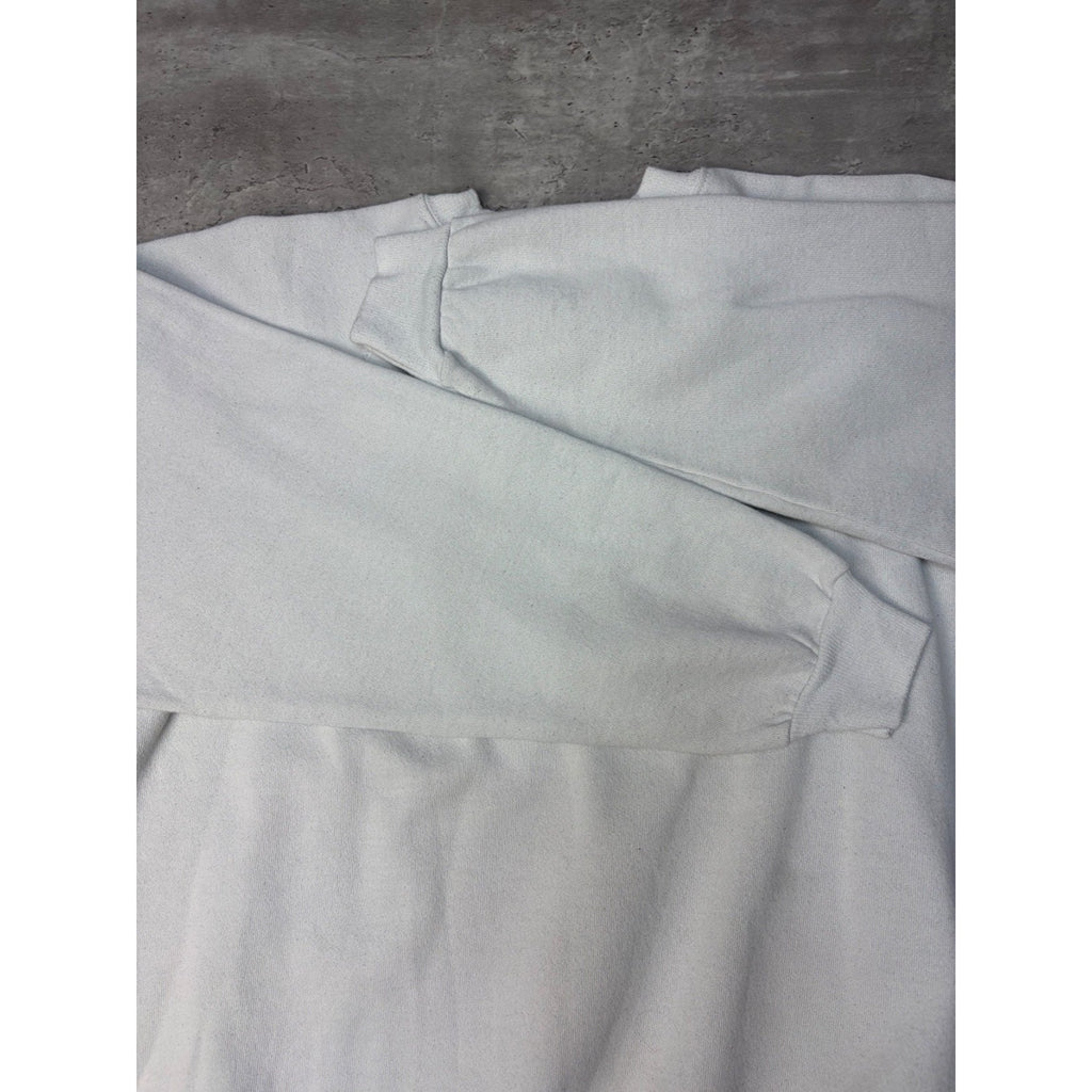 Vintage 90s Hanes Blank White Pullover Crewneck Sweatshirt Size XL